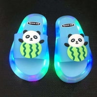Aoochasliy papuče za djecu božićne klirenske LED papuče za ljeto Dječji crtani slatki sandale za blistajući