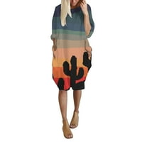 Haljine za ženske ležerne zimske jeseni plus veličine dugih rukava preko kratke tuničke vrećice midi