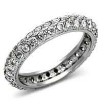 Ženski prstenovi visoko polirani prsten od nehrđajućeg čelika sa AAA CRT CZ u Clear TK1225