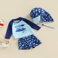 Dječji dječački dječaci Kupaći kostim Quick Suw Plach Toddler kupaći kostimi crtani morski pas Ispis