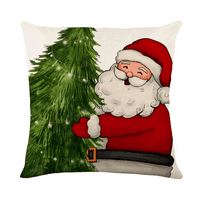 Božićni jastuk 17.7x Seoska kuća Božićni ukrasi snjegović vijenac Santa Claus Tree Sretan Božić Holly Jolly Winter Holidy Decor bacaj kauč za jastuk za kućni kauč