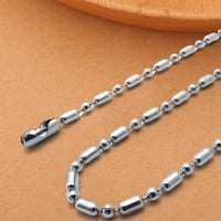 Hesoicy hip hop srebrna ogrlica od lanaca u boji od nehrđajućeg čelika kuglična kuglica u unise dugog