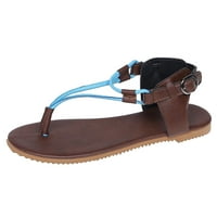 OAVQHLG3B Ženske sandale Ljetne cipele na plaži Cipele ravne potpetice Roman stil Pinch Sandals