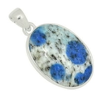 Prirodni k plavi azurite u kvarcu Sterling Srebrna nakita nakita allp-15156