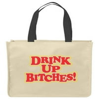 Platnene torbe za tote piju btches smiješan pub za višekratnu upotrebu SHOWNY poklon torbe