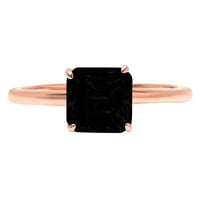 2. CT briljantan aspekser Clear Simulirani dijamant 18k Rose Gold Solitaire prsten sz 9.75