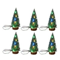 YoHome Mini umjetni božićni treže mali sniježni mraz sisal božićna drveća sa
