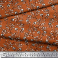 Soimoi Rayon Crepe lišće tkanine i cvjetni blok Dekor tkanina od tiskanog dvorišta široko