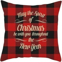 Obrazac jastuka Lagani crveni plet Sretan božićni jastuk Udobni izvrsni