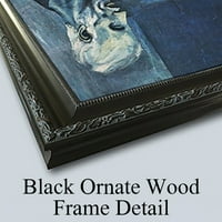 Palmer Co Black Ornate Wood uokviren dvostruki matted muzej umjetnosti ispisa pod nazivom: mačka i muis