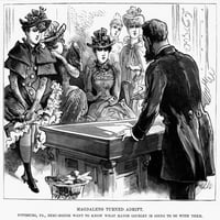 Prostitucija, 1892. Nline graviranje iz 'Police Gazette', 1892. Poster Print by