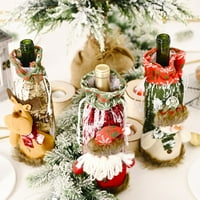 Gwong Božićna zabava Kućni dekor Table Santa Claus Snowman šampanjac