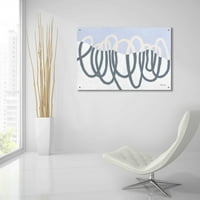 Epic Art 'Loops III' by Kathy Ferguson, akrilna staklena zida Art, 36 x24