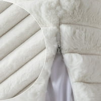 Pinshang Cosy Fau Cand Jastuk navlake 20x20, Fuffy Fuzzy Striped jastučnica, plišani ukrasni oblozi