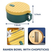 Mikrovalna pećnica Ramen Set sa poklopcem i štapićima, Ramen Noodle Bowl Ramen Noodle Mikrovalna pećnica,