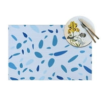 Tkani placemit set, kaldrme za plavu nasumične tačke tablice za pranje toplotnih toplotnih toplotnih