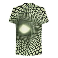Muška majica Casual majica kratkih rukava 3D nerezaviran sažetak Print kratki rukav okrugli vrat Modni