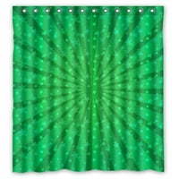 Zelena slatka Strasa zavese za tuširanje vodootporna poliesterska tkanina za zavjese za kupaonice