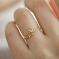 Prstenovi za žene Lzobxe Moda Cool i tajanstveni leptir kubični-cirkonijski prsten vanjski opseg prsten