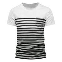 Košulje za muškarce okrugli vrat Džep s kratkim rukavima 3D Digitalna modna štamparska majica