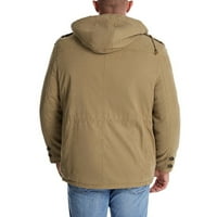 Muški zimski pamučni jakni za muške pamučne jakne casual trendi mekani kaputi s dugim rukavima Udobno putovanje svakodnevnim jakni Khaki, XL