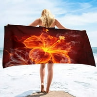 Vatreni plamen Super Mekani plaža Brzo sušenje ručnika za kupanje Unise Veliki upijajući ručnik za ručnik za vanjsko putovanje Camping Yoga