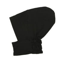 Odrasle elastične podesive čvrste boje žene šešir pamuk hidžab glava omotaj muslimanskog turban crna