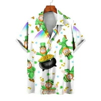 Muški majice, majice za majicu kratkih rukava na kratkim rukavima Letnje Havajska majica uz vrat sa