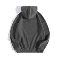 Leey-World Muški duksevi Muške dukseve Pulover casual Solid Color Sportska odjeća Dukseri tamno siva,
