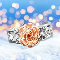LowRofile prstenovi za žene djevojke izdužene izdužene moćnog elektropisanog cvijeta u pet veličina Darove zvona
