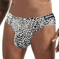 Muški donji rublje casual leopard svilenkaste jednoj tanko seksi bikini hlače donje rublje