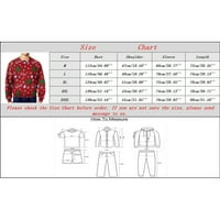 Muška majica Zimski Božić Santa Print Casual Labavi okrugli džemper Duks
