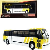 TMC RTS Transit Autobus Downtown Dallas Dart White i Yellow The Vintage Bus & Motorcoach Collection