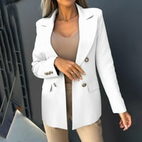 Žene Business Attire Solid Boja Cardigan s dugim rukavima TOP jakna plus veličina Jesen Zimske jakne