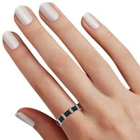 0. CTTW okrugli plavi i bijeli prirodni dijamantski vjenčani prsten za vjenčani prsten u 10K čvrstog