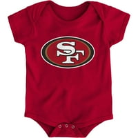 Novorođen i novorođenčad Scarlet San Francisco 49ers Logo tima Bodysuit
