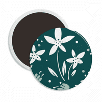 Zelena bijela cvjetna boja okrugla cerac frižider magnet za održavanje ukrasa