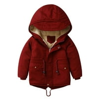 Dječje dječake Djevojke Zimska zgušnjava kaput sa čvrstim jaknama s kapuljačom Toddler Vjetrootporna