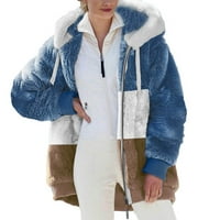 Plus veličine za žene Modni ženski jakna Warm FAUS kaput Zimski patentni pauze Dugi rukav Outerywer
