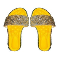 Gomelly Womens Rhinestone Slipt klizne klizanje na modnim sandalnim papučama