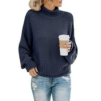 Žena labav pleteni džemper prilagođen koži i ne izblede pogodno za rad kupovine