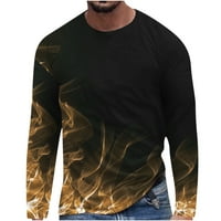 TKLPEHG muške majice s dugim rukavima Casual Trendy New Fashion s dugim rukavima 3D majica Labavi okrugli