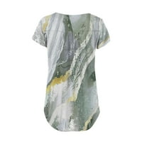 Olyvenn žensko ljeto plus veličine tuničkih vrhova Henley majice Ponude Comfy Flowy Loasety Fit Casual