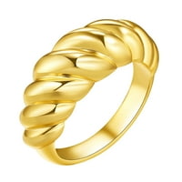 BAOCC dodaci novi navojni prsten muškarci za žene prstenovi retro zlatni pozlaće zvoni prstenje d