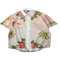 Havajska majica Plaža Ispiši ljeto Dugme Down majica Havajska majica za muškarce Dječaci