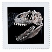 3Droza dinosaura usta, glava i zubi - kvadrat quilt, po