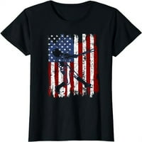 Žene vrhovi bejzbol američke zastave 6. jula Patriotska majica poklon posade vrat majice za zabavu TEE