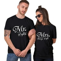 Odgovarajuće poklone Kratke majice za ispis rukavi na vrhu Valentinova ljubav za parove Dnevna bluza