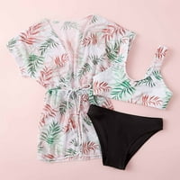 Djevojkov cvjetni bikini set kupaći kostimi kupaći kostim kupaćim kostima i kimono 3 godine - ljetna