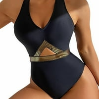 Yubnlvae Ženske kupaćim kostima iz šupljim kupaćim kostima od zlata Tanak bikini Quick Swimsuit za kupaći